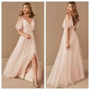 Jenny Yoo BHLDN Aeryn Bridesmaid Dress in Soft Blush Tulle